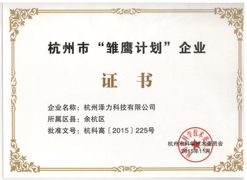雛鷹計劃證書